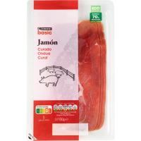 Jamón curado EROSKI BASIC, sobre 100 g