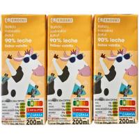 Batido de vainilla EROSKI, pack 6x200 ml