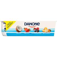 Yogur sabor fresa-coco-frutas del bosque DANONE, pack 8x120 g