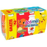 Yogur para beber sabor fresa-plátano ACTIMEL, pack 6x100 ml