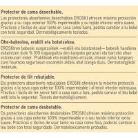 Protector para cama de bebé 60x60 EROSKI, paquete 10 uds