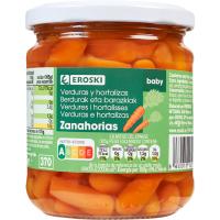 Zanahoria cocida EROSKI, frasco 210 g