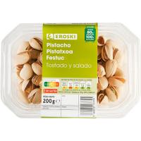 Pistachos tostados EROSKI, tarrina 200 g