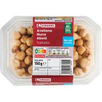 Avellanas tostadas EROSKI, tarrina 150 g