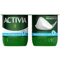 Activia 0% natural edulcorado DANONE, pack 4x120 g