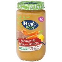 Potito de ternera con zanahorias HERO, tarro 235 g 