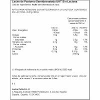 Leche semidesnatada sin lactosa CELTA, brik 1 litro