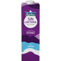 Leche entera sin lactosa KAIKU, brik 1 litro