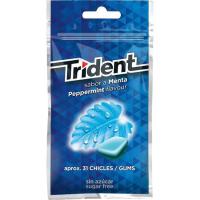 Chicle de menta sin azúcar en gragea TRIDENT, paquete 43,5 g