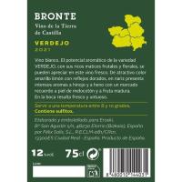 Vino Blanco Verdejo De La Tierra BRONTE, botella 75 cl