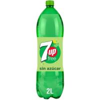 Refresco de lima limón s/ azúcar SEVEN UP Free, botella 2 litros