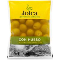 Aceitunas manzanilla con hueso JOLCA, bolsa 100 g