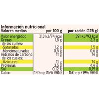 Yogur sabor fresa-plátano-limón EROSKI BASIC, pack 8x125 g