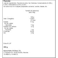 Panceta baja en sal EL CHICO, bandeja 300 g