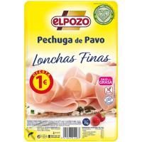 Pechuga de pavo lonchas finas ELPOZO, bandeja 75 g