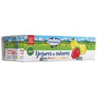 Yogur sabor fresa-plátano-limón CLAS, pack 8x125 g