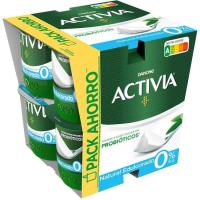 Activia 0% natural edulcorado DANONE, pack 8x120 g