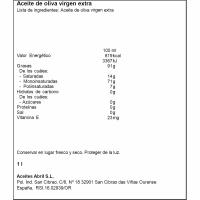 Aceite de oliva virgen extra selección ABRIL, botella 1 litro