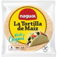 Tortilla mexicana de maíz sin gluten NAGUAL, paquete 200 g