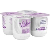 Yogur desnat. natural edulcorado DANONE VITALINEA, pack 4x120 g