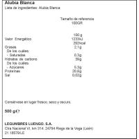 Alubia blanca selecta LUENGO, paquete 500 g