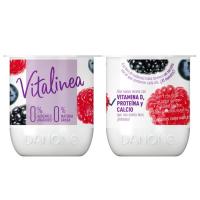 Yogur desnatado frutas del bosque DANONE VITALINEA, pack 4x120 g