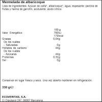 Mermelada de albaricoque VERITAS, frasco 330 g 