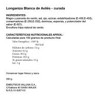 Longaniza de Avilés EMBUTIDOS VALLINA, pieza 300 g