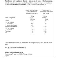 Aliño mediterráneo (aceite-vinagre-sal) C. ANDALUZ, pack 5 unid.