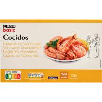 Langostino cocido 35-42 EROSKI basic, caja 700 g