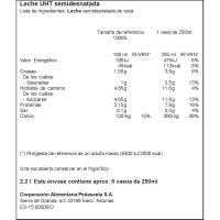 Leche semidesnatada ASTURIANA, botella 2,2 litros