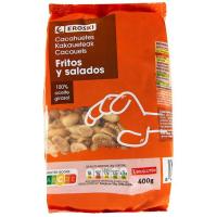 Cacahuetes repelados fritos EROSKI, bolsa 400 g