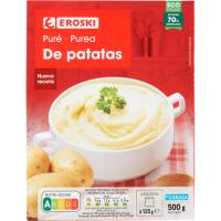 Puré de patatas EROSKI, pack 4x125 g