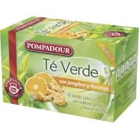 Té verde con jengibre-naranja POMPADUR, caja 20 unid.