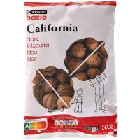 Nuez de California con cáscara EROSKI BASIC, bolsa 500 g