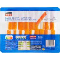 Barritas de surimi EROSKI BASIC, bandeja 300 g