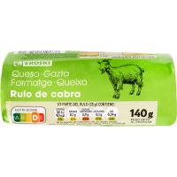 Queso rulo de cabra EROSKI, rulo 140 g