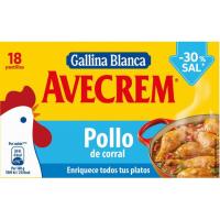 Bajo en sal pollo AVECREM, 18 pastillas, caja 171 g