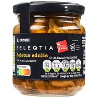 Boletus en aceite de oliva EROSKI SELEQTIA, frasco 180 g