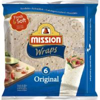 Tortitas wraps original MISSION, 6 unid., paquete 370 g