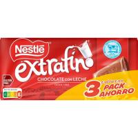 Chocolate NESTLÉ, pack 3x125 g