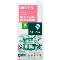 Leche desnatada de Galicia EROSKI, brik 1 litro