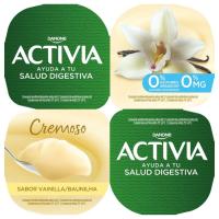 Activia 0% cremoso de vainilla DANONE, pack 4x120 g