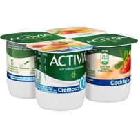 Activia 0% cremoso multifruta DANONE, pack 4x120 g