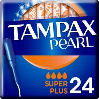 Tampón superplus TAMPAX PEARL, caja 24 uds