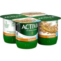 Activia de cereal 0% DANONE, pack 4x120 g