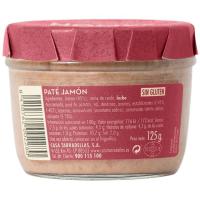 Paté de jamón CASA TARRADELLAS, frasco 125 g