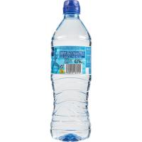 Agua mineral natural EROSKI, botellín tapón sport 75 cl