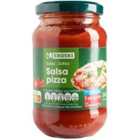 Salsa de tomate para pizza EROSKI, frasco 260 g