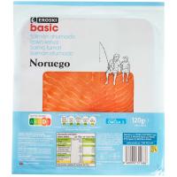 Salmón ahumado EROSKI BASIC, sobre 120 g